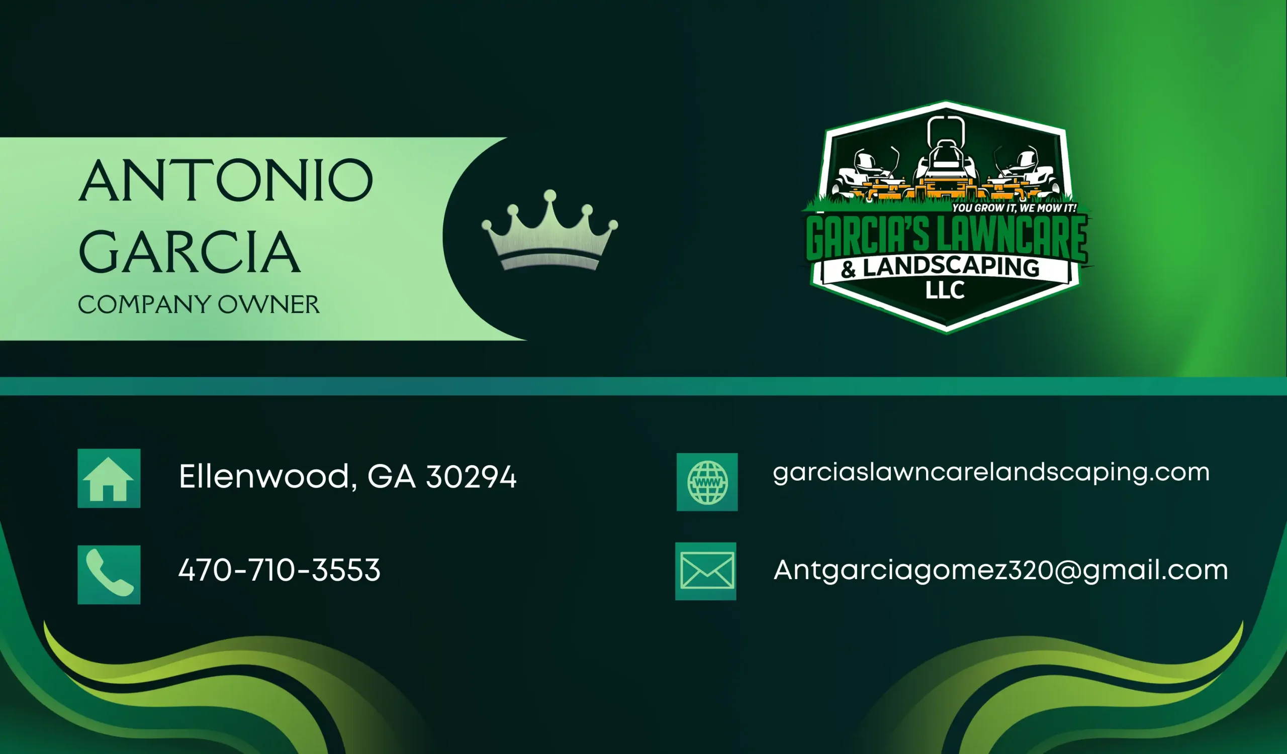 Garcia lawncare Bs card Reverso